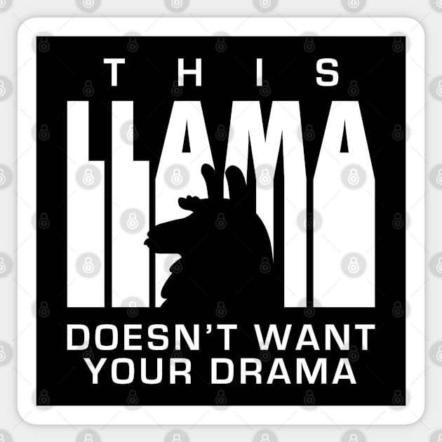 Llama Drama Sticker by LuckyFoxDesigns